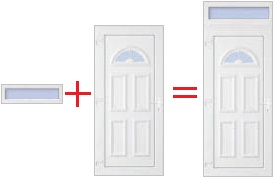 Fix felülvilágító + műanyag raktári bejárati ajtó